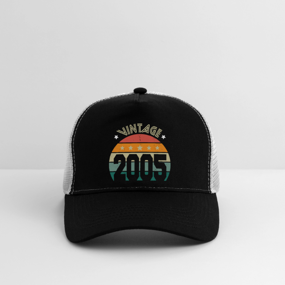 Casquette Trucker - Anniversaire 20 Ans - Vintage 2005 - noir/gris pierre