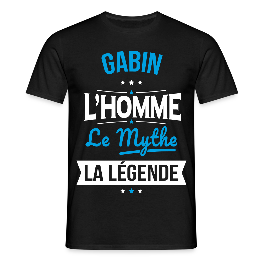 T-shirt Homme - Gabin - l'Homme - le Mythe - la Légende - noir