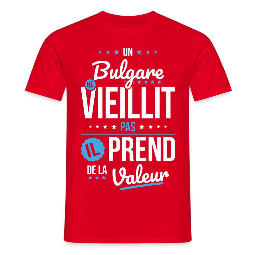 T-shirt Homme - Un Bulgare ne vieillit pas - rouge