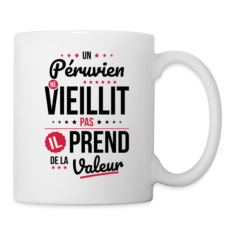 Mug blanc - Un Péruvien ne vieillit pas - blanc