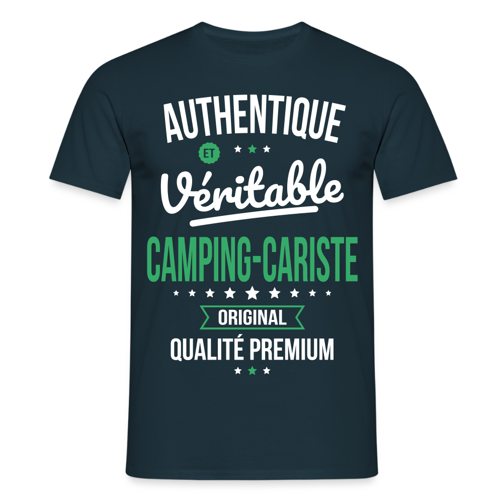 T-shirt Homme - Authentique et véritable Camping-Cariste - marine
