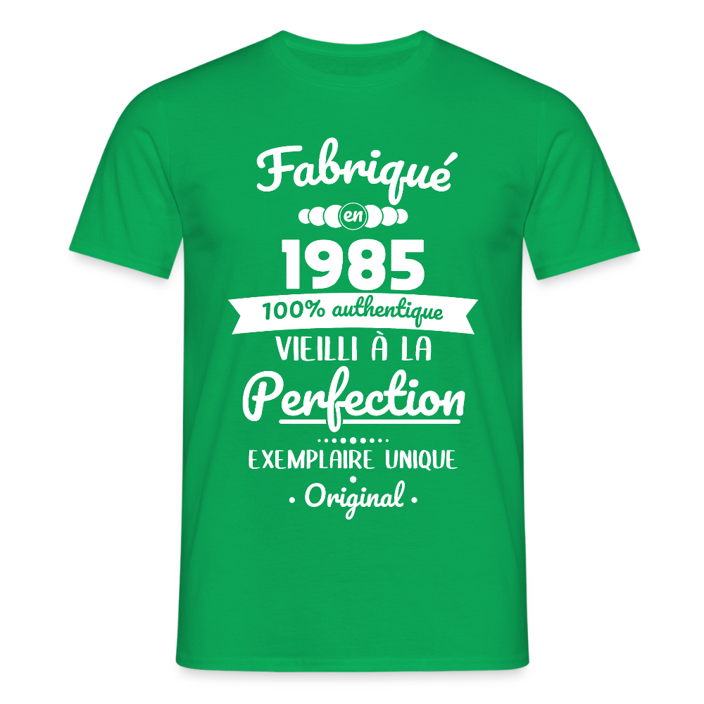 T-shirt Homme - Anniversaire 40 Ans - Fabriqué en 1985 - vert