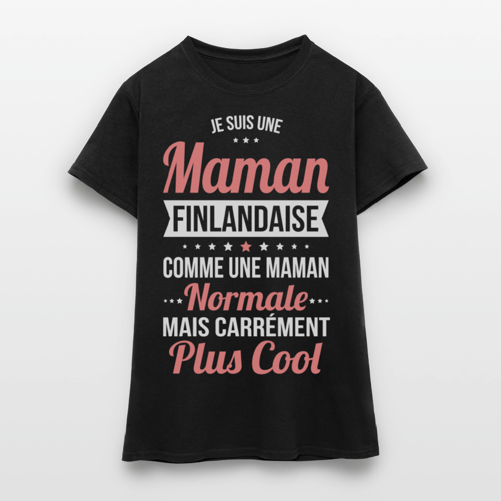 T-shirt Femme - Maman Finlandaise plus cool - noir