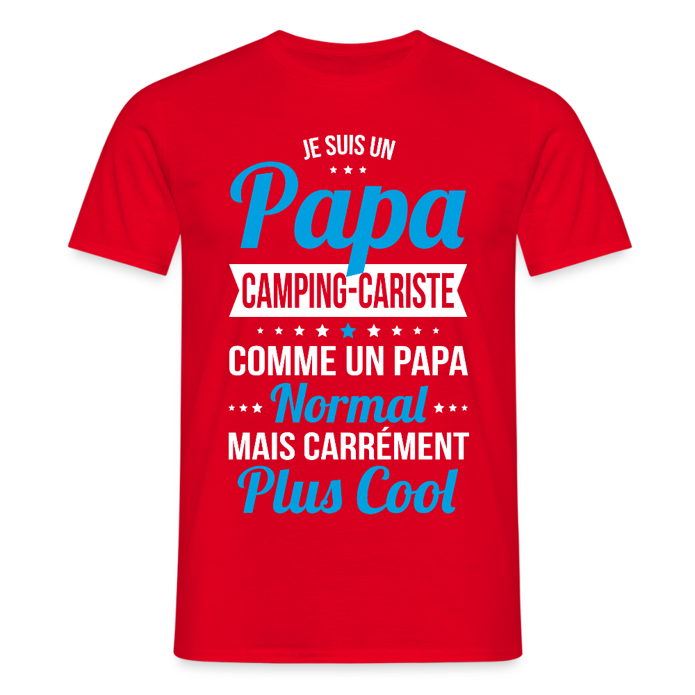 T-shirt Homme - Papa camping-cariste plus cool - rouge