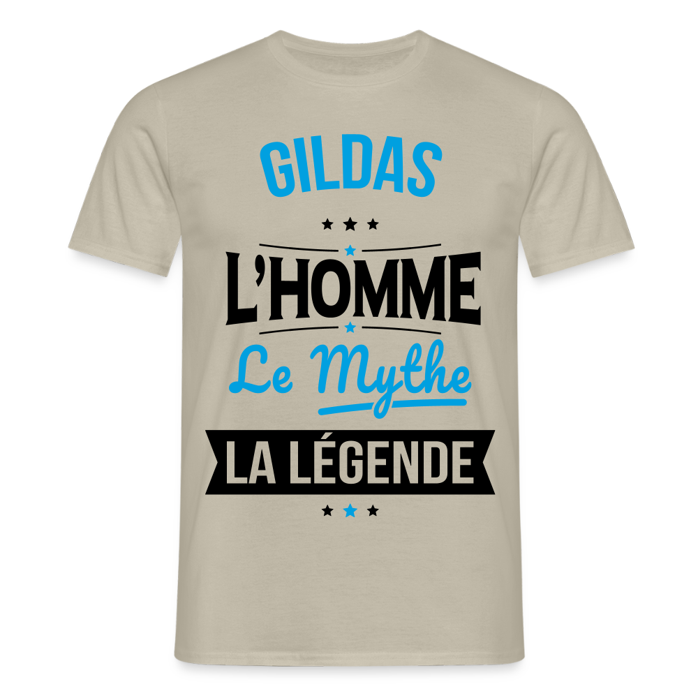 T-shirt Homme - Gildas - l'Homme - le Mythe - la Légende - beige sable