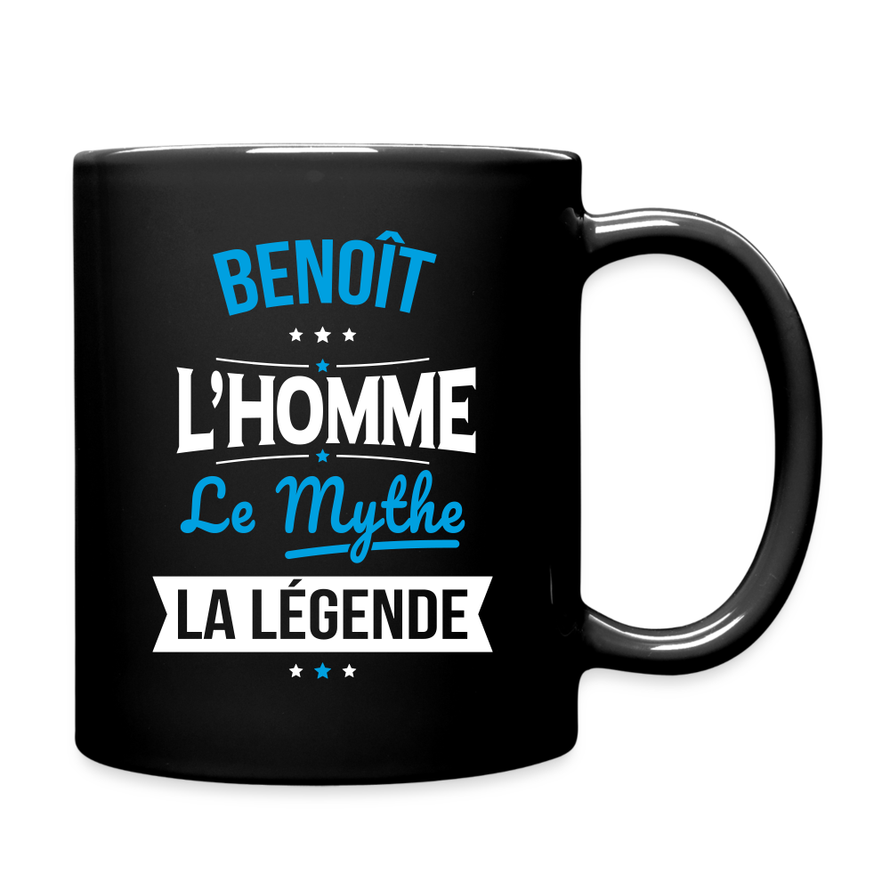 Mug uni - Benoît - l'Homme - le Mythe - la Légende - noir