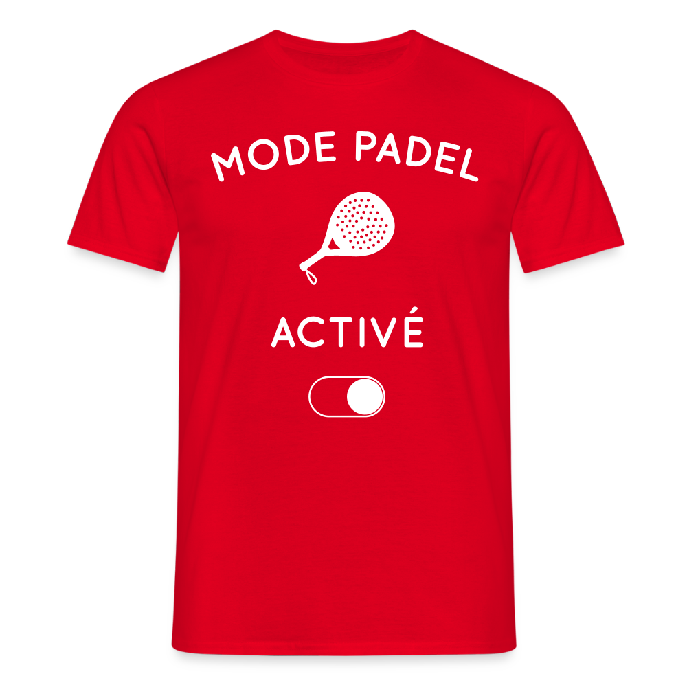 T-shirt Homme - Mode padel activé - rouge