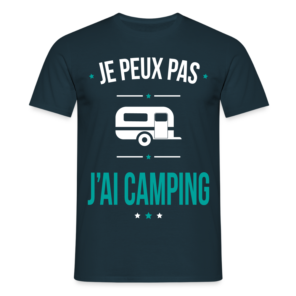T-shirt Homme - Je peux pas j'ai Camping - marine