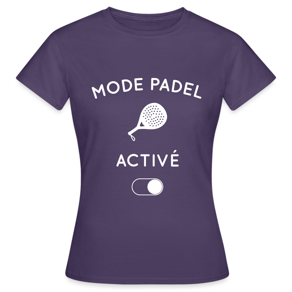 T-shirt Femme - Mode padel activé - violet foncé