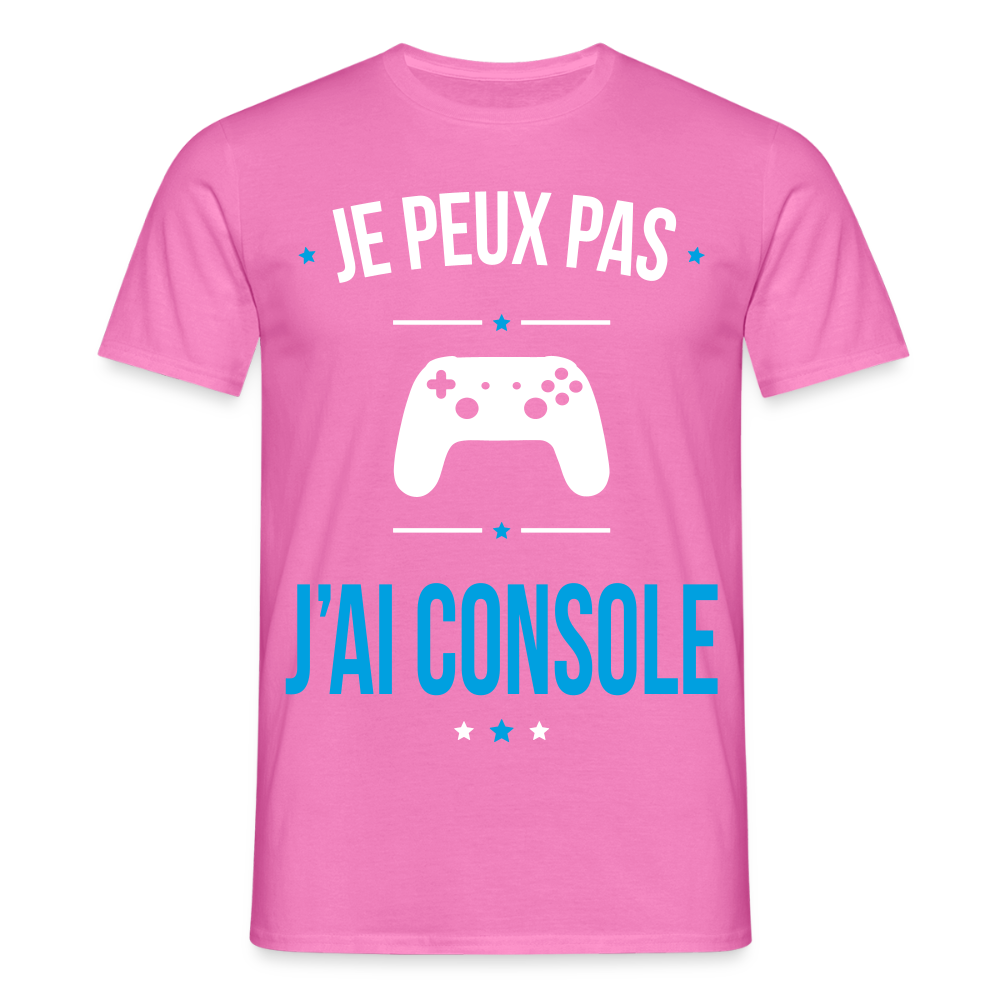 T-shirt Homme - Je peux pas j'ai Console - rose