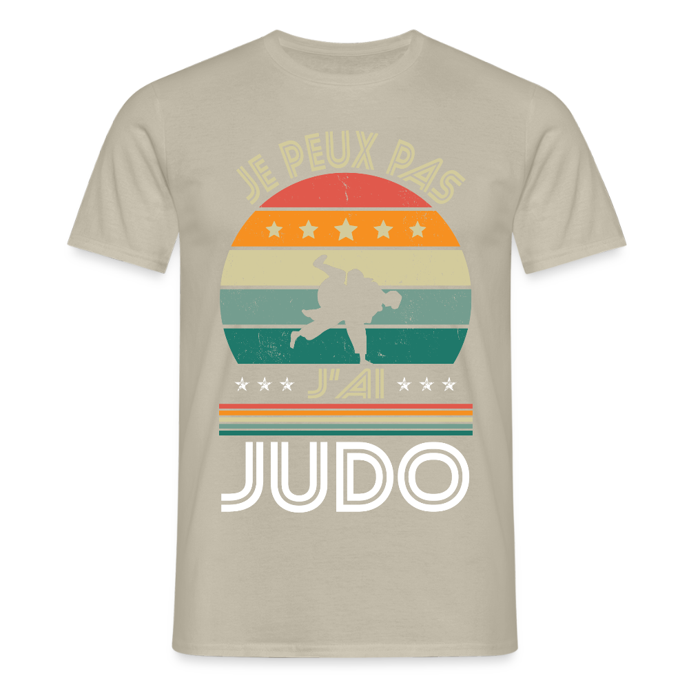 T-shirt Homme - Je peux pas j'ai Judo - beige sable