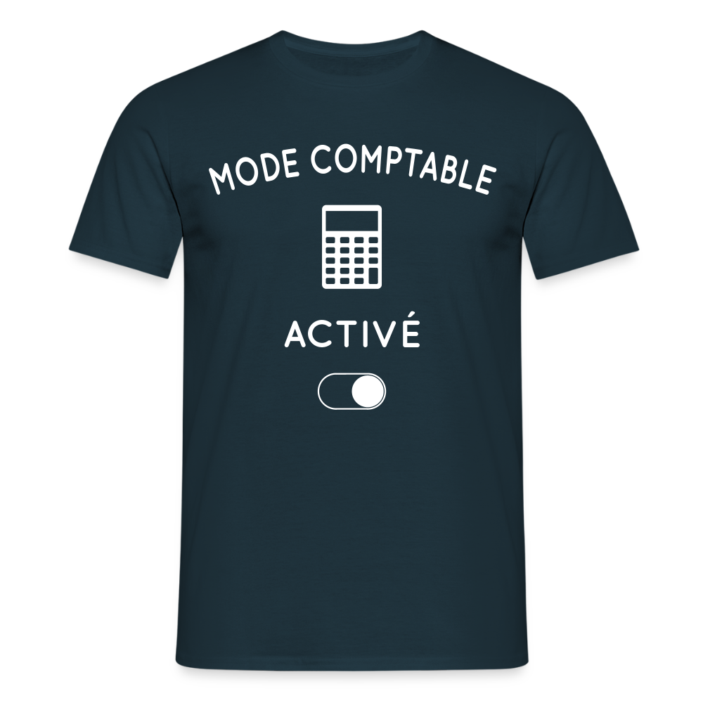 T-shirt Homme - Mode comptable activé - marine