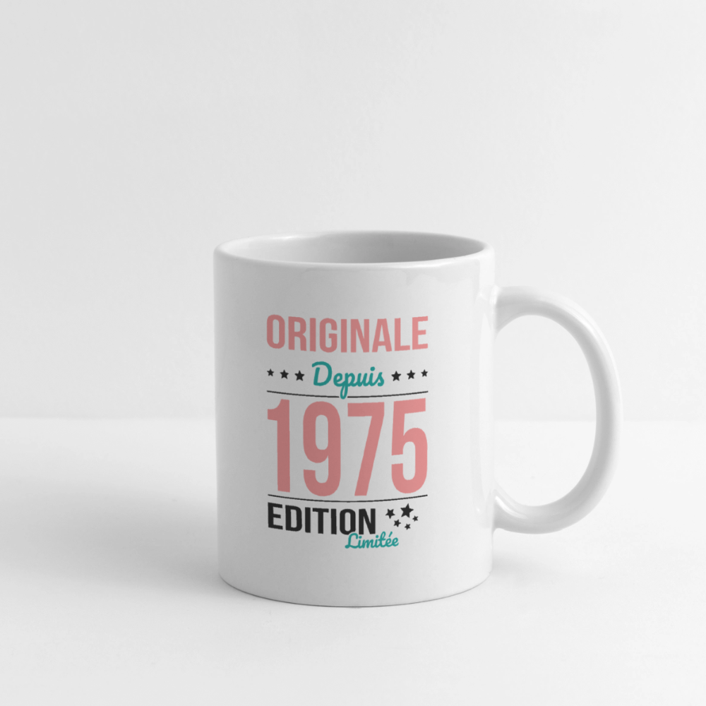 Mug blanc - Anniversaire 50 Ans - Originale depuis 1975 - blanc