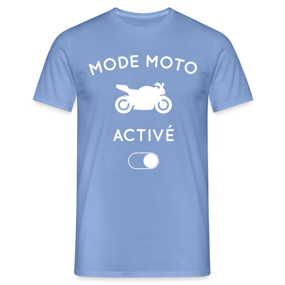T-shirt Homme - Mode moto activé - carolina blue