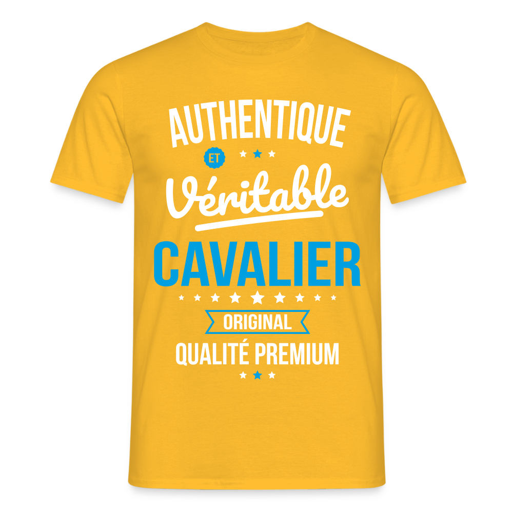 T-shirt Homme - Authentique et véritable Cavalier - jaune