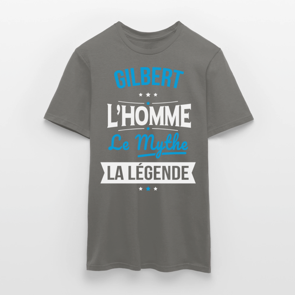 T-shirt Homme - Gilbert - l'Homme - le Mythe - la Légende - gris graphite