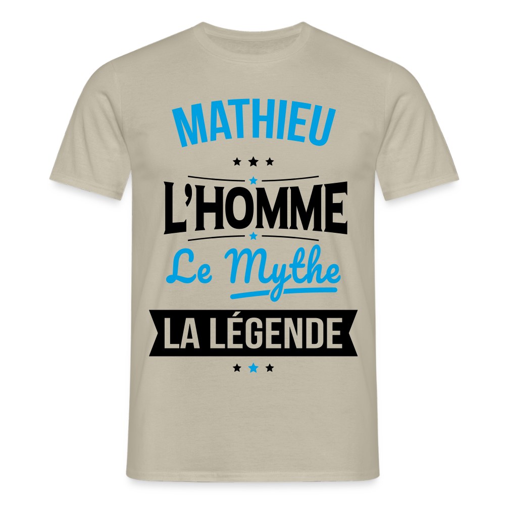 T-shirt Homme - Mathieu - l'Homme - le Mythe - la Légende - beige sable