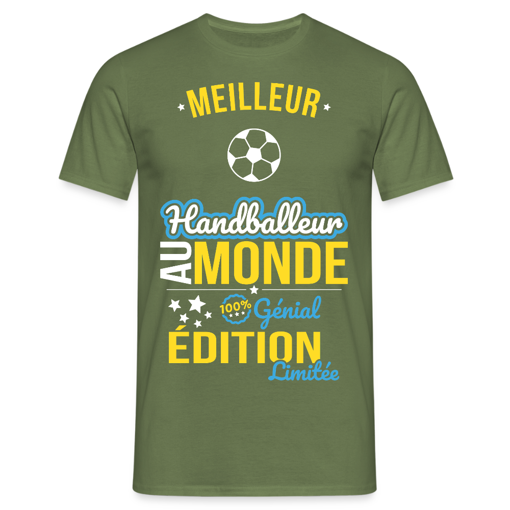 T-shirt Homme - Meilleur Handballeur au monde - 100% génial - vert militaire