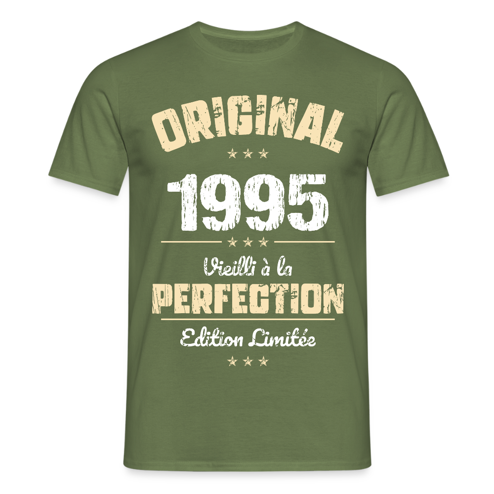T-shirt Homme - Anniversaire 30 Ans - Original 1995 - vert militaire
