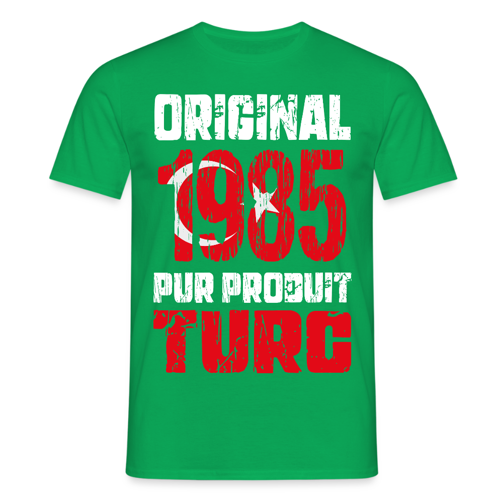 T-shirt Homme - Anniversaire 40 Ans - Original 1985 - Pur produit Turc - vert