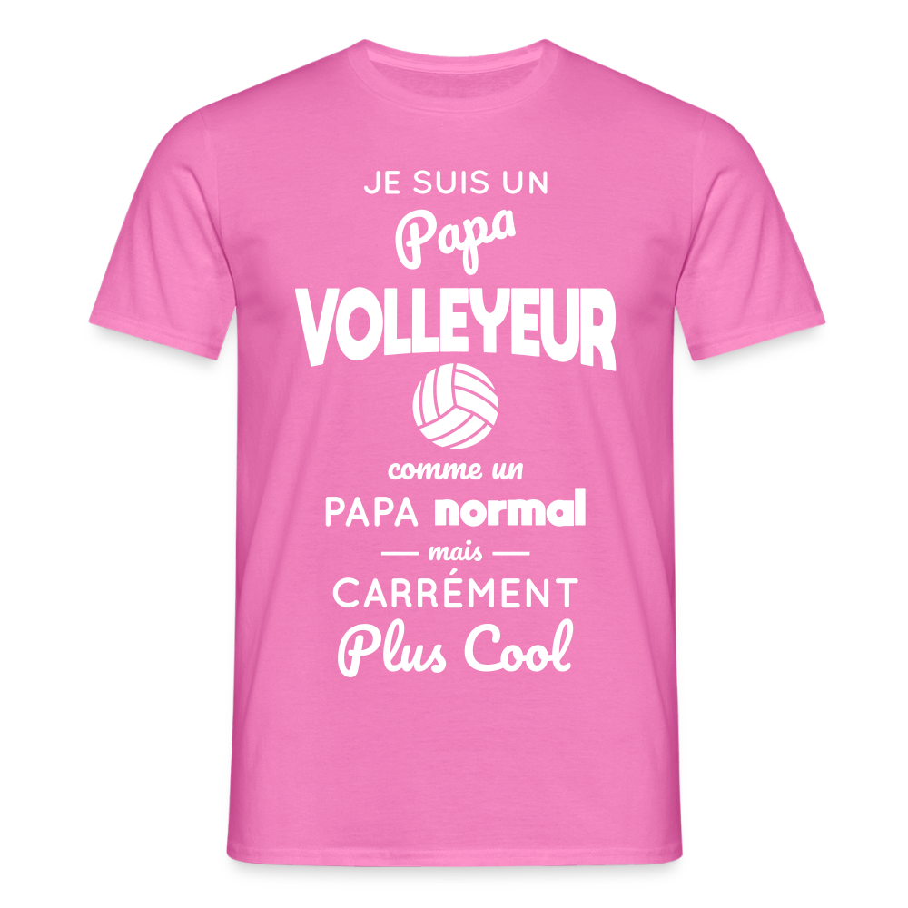 T-shirt Homme - Papa volleyeur plus cool - rose