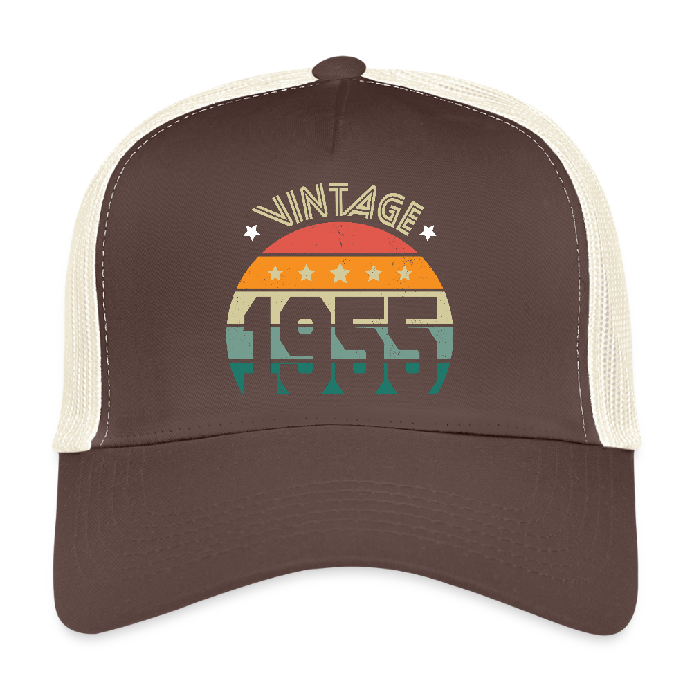 Casquette Trucker - Anniversaire 70 Ans - Vintage 1955 - marron/beige