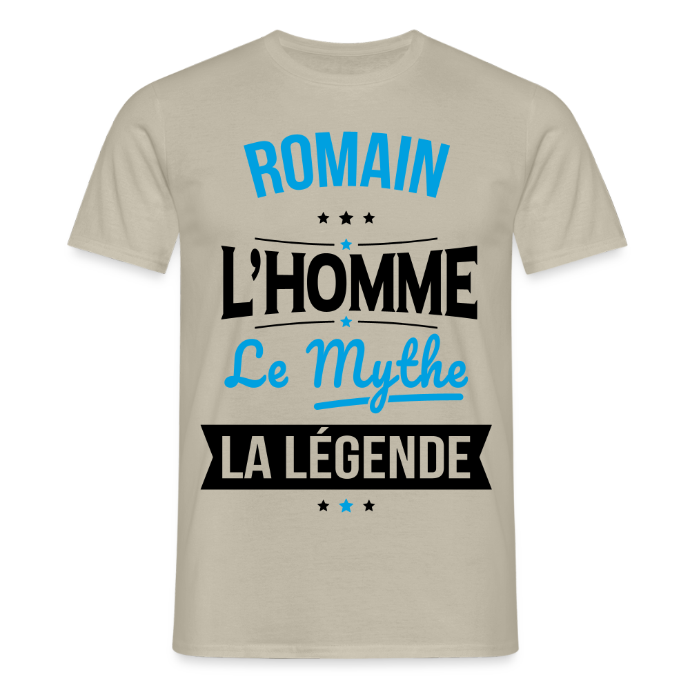T-shirt Homme - Romain - l'Homme - le Mythe - la Légende - beige sable