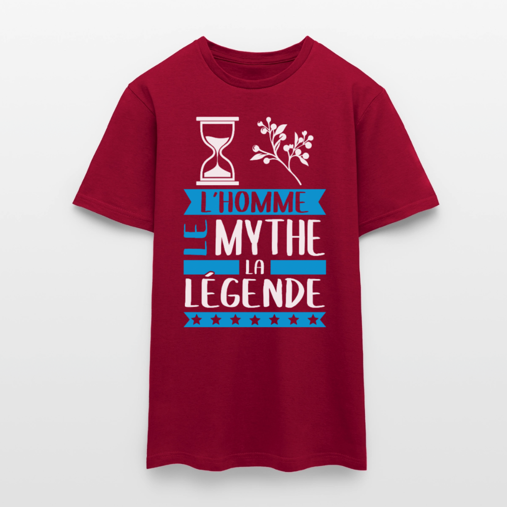 T-shirt homme Tanguy rébus – L’homme, le mythe, la légende - rouge brique