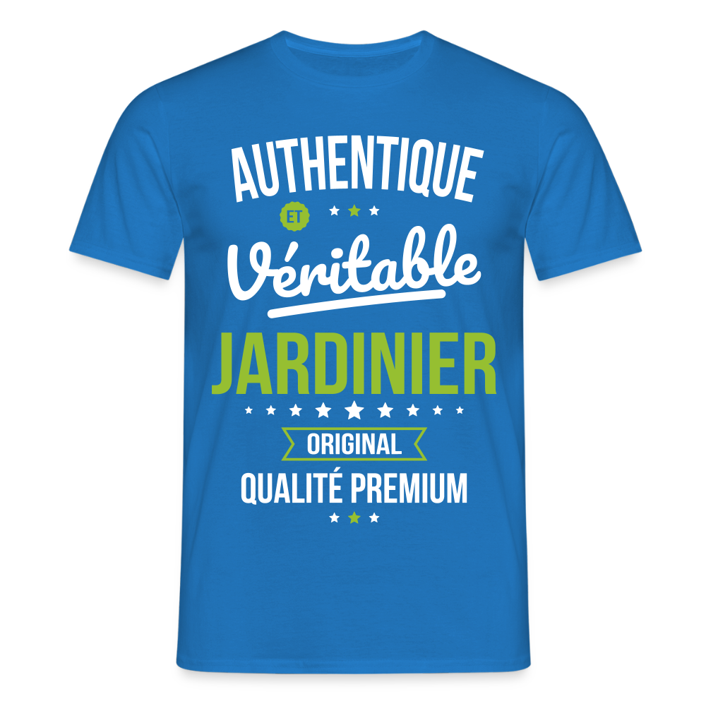 T-shirt Homme - Authentique et véritable Jardinier - bleu royal