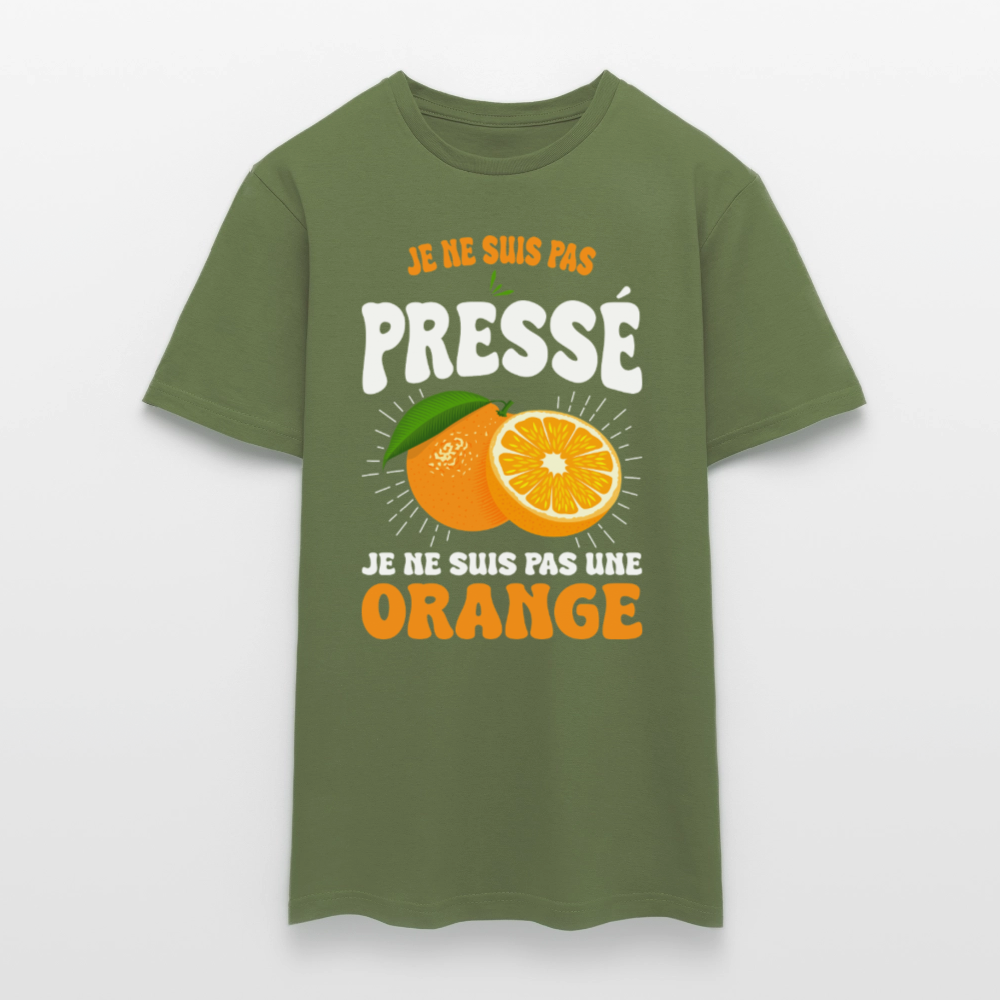 T-shirt Homme - Je ne suis pas une orange - vert militaire