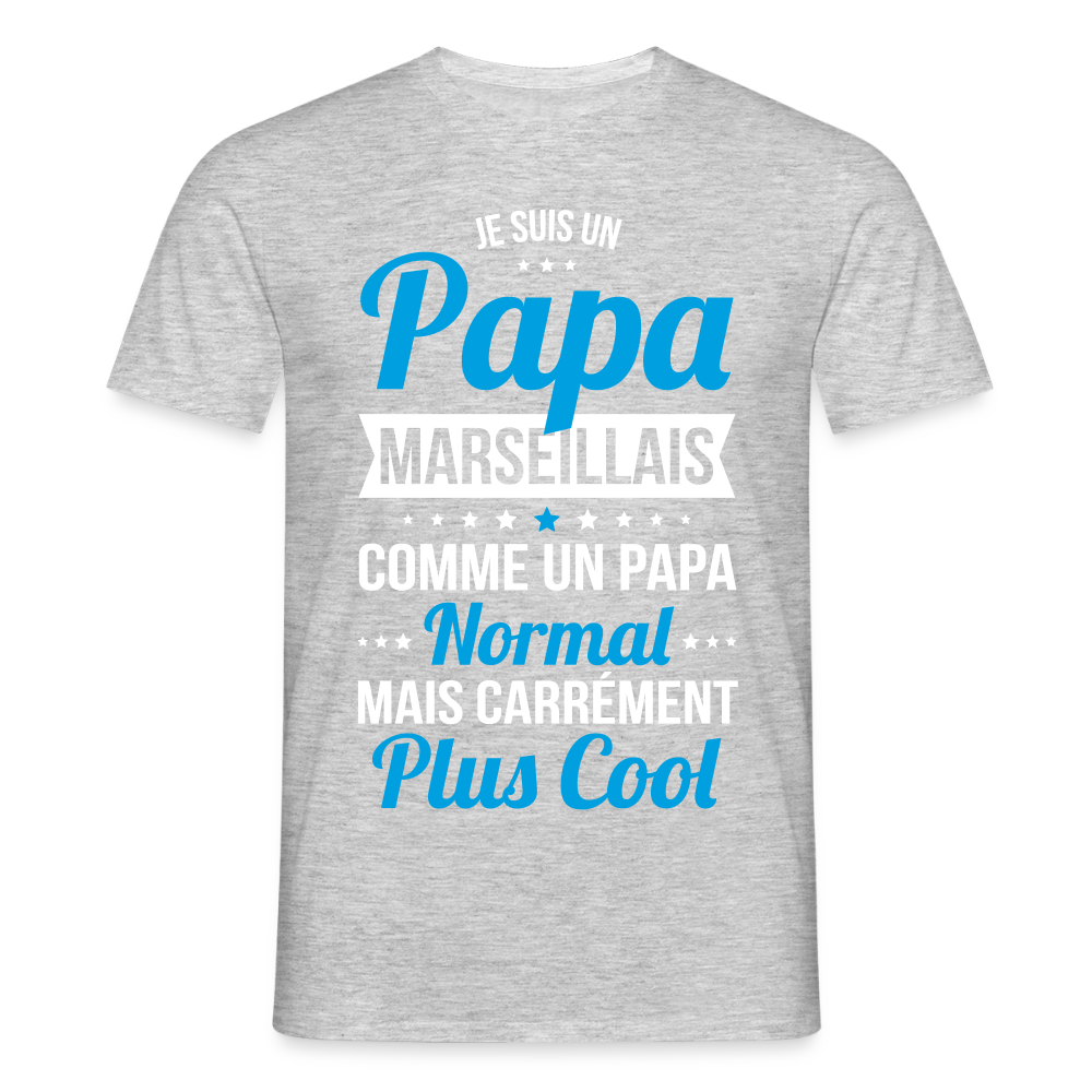 T-shirt Homme - Papa Marseillais Plus Cool - gris chiné