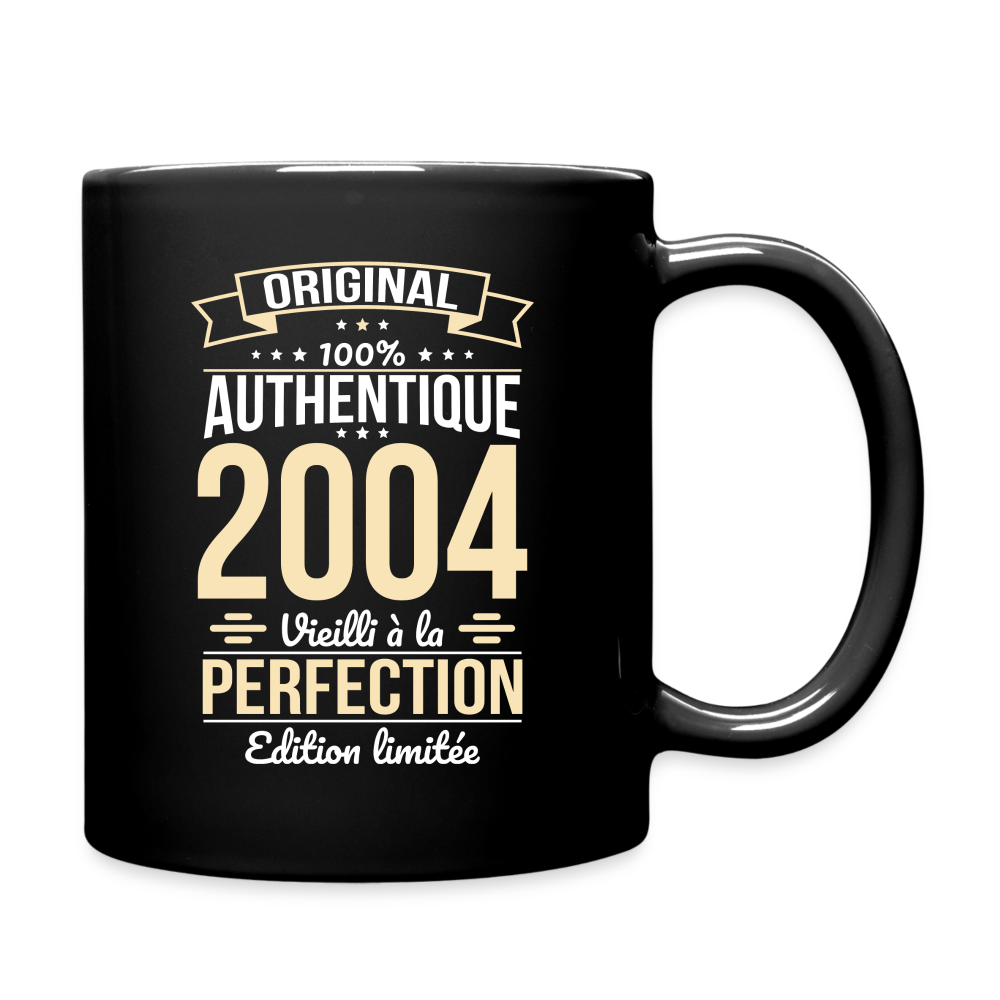 Mug uni - Anniversaire 21 Ans - Original 2004 - noir
