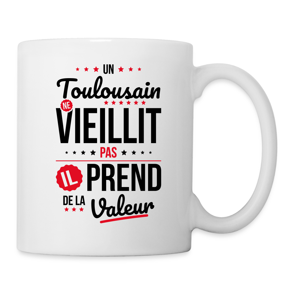 Mug blanc - Un Toulousain ne vieillit pas - blanc