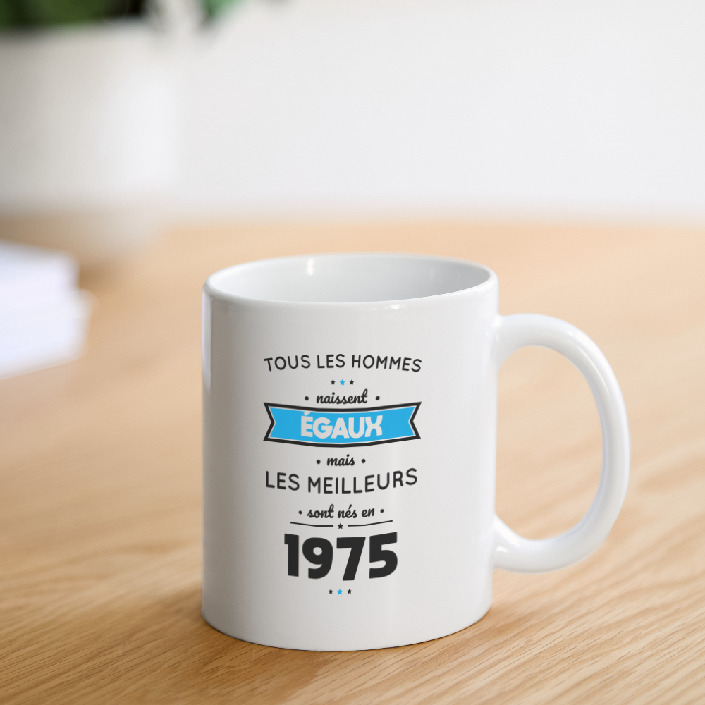 Mug blanc - Anniversaire 50 Ans - Les meilleurs sont nés en 1975 - blanc