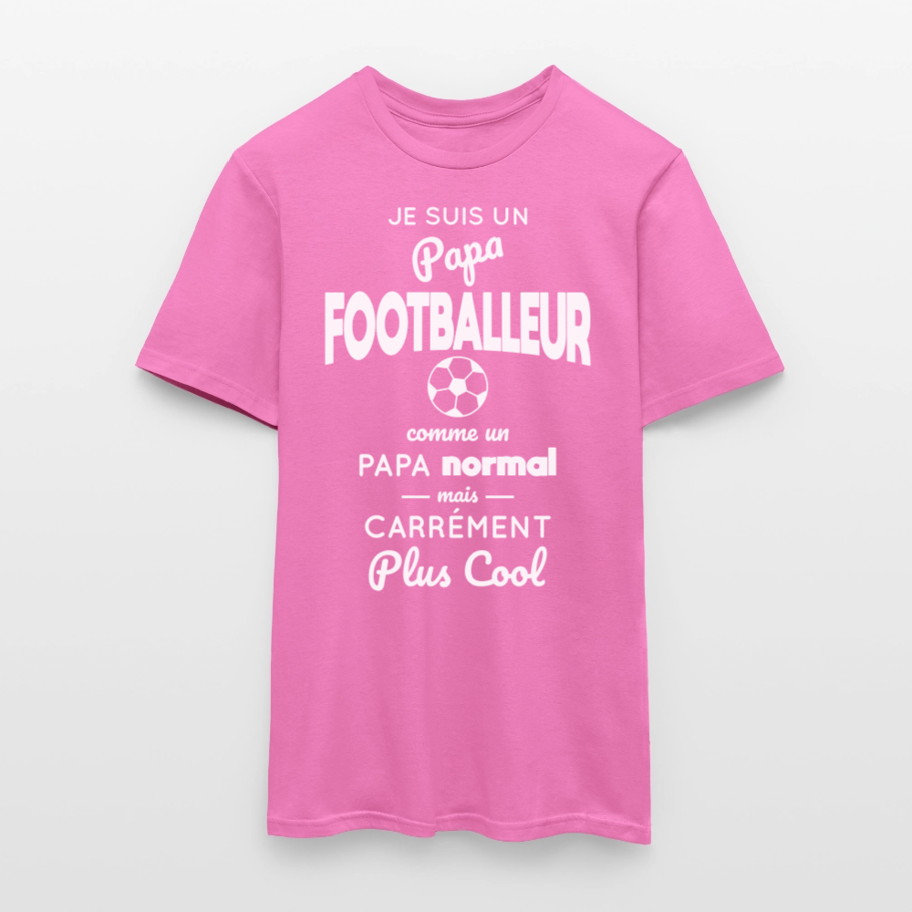 T-shirt Homme - Papa footballeur plus cool - rose