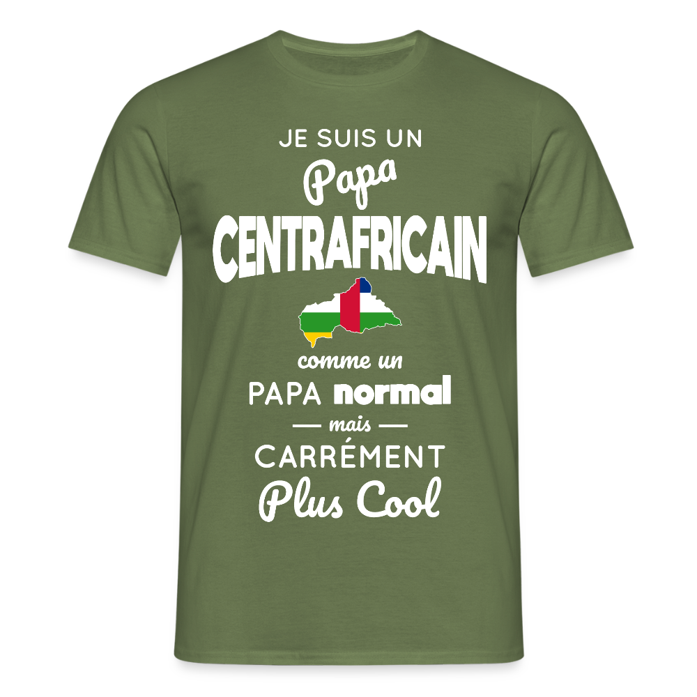 T-shirt Homme - Papa Centrafricain Plus Cool - vert militaire