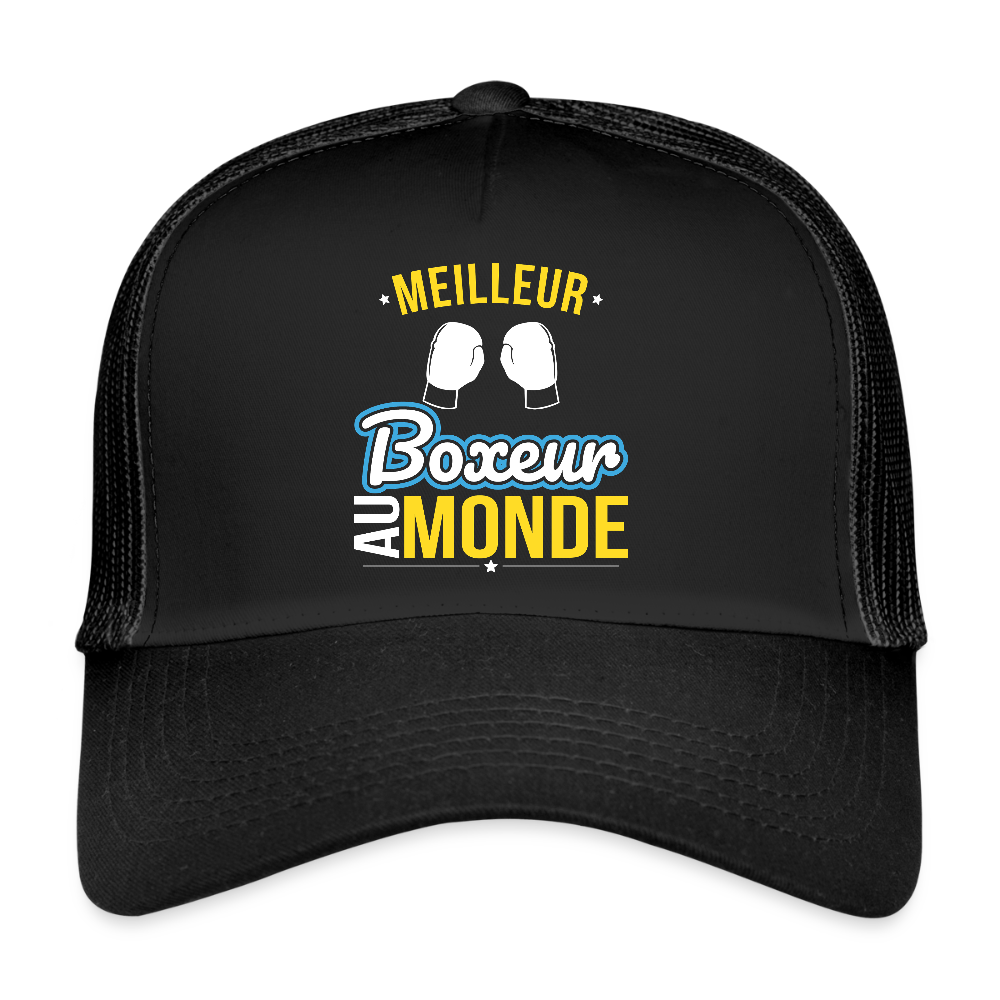 Casquette Trucker - Meilleur boxeur au monde - noir/noir