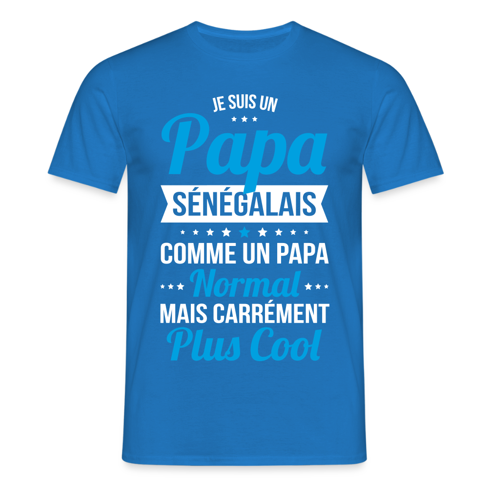 T-shirt Homme - Papa Sénégalais Plus Cool - bleu royal