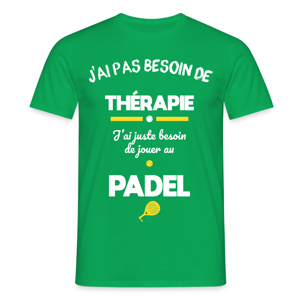 T-shirt Homme - Besoin De Jouer Au Padel - vert