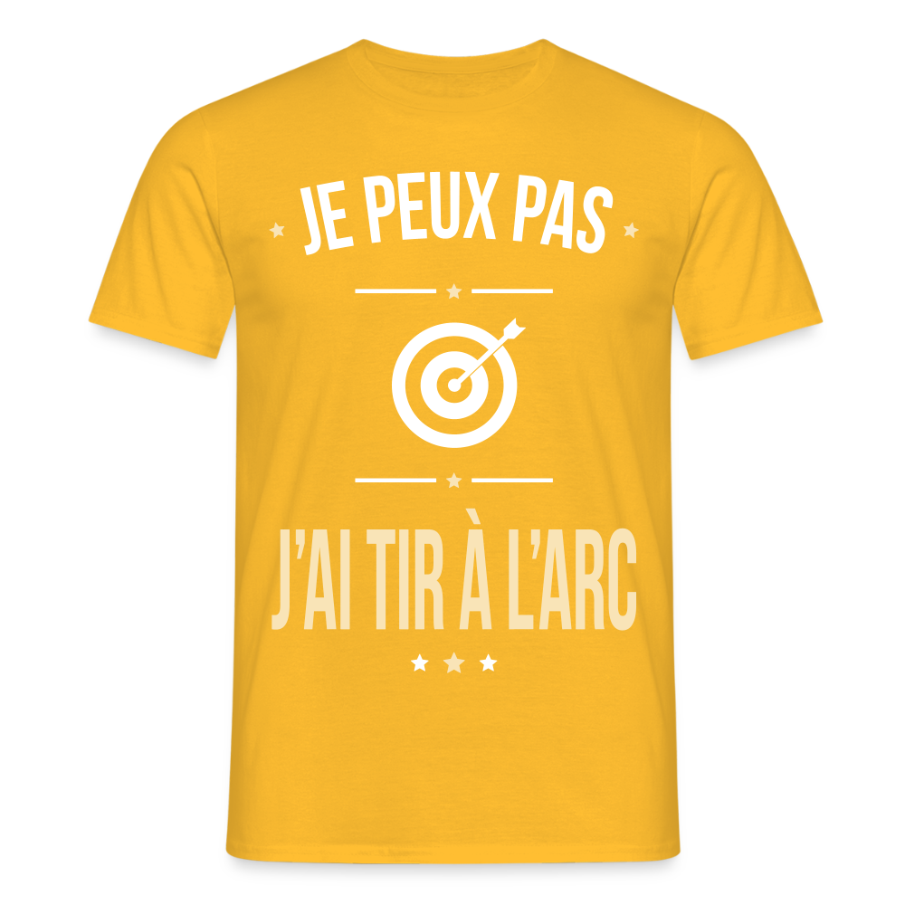 T-shirt Homme - Je peux pas j'ai tir à l'arc - jaune