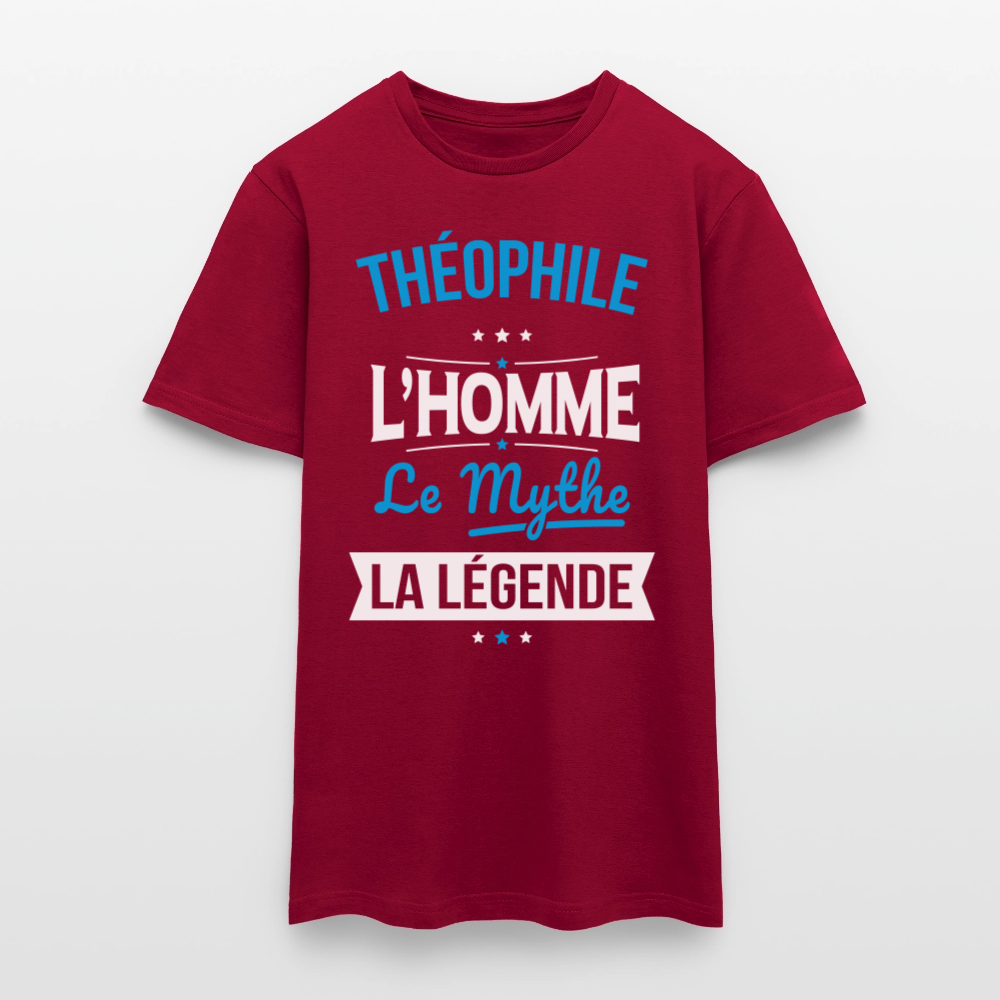 T-shirt Homme - Théophile - l'Homme - le Mythe - la Légende - rouge brique