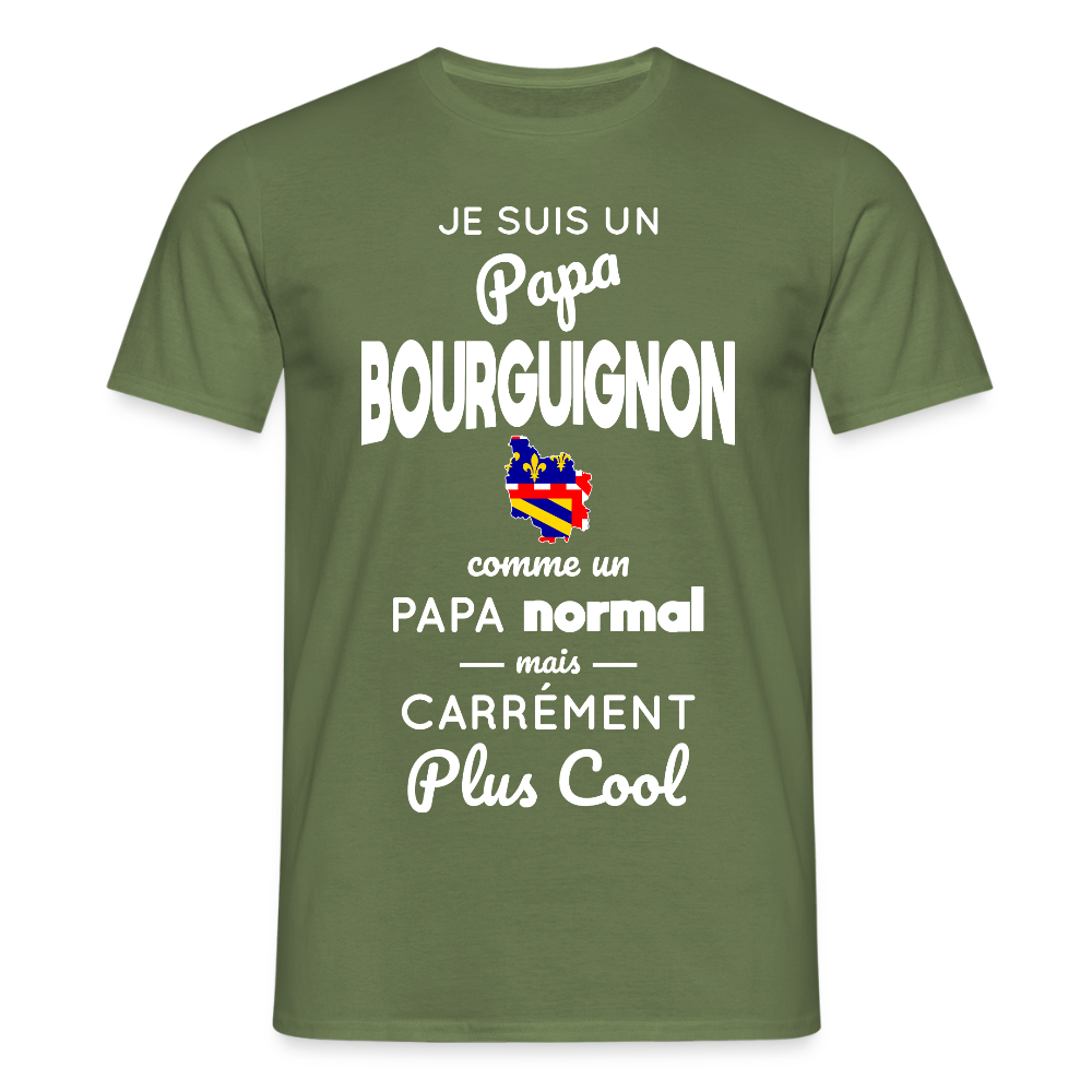 T-shirt Homme - Papa Bourguignon Plus Cool - vert militaire