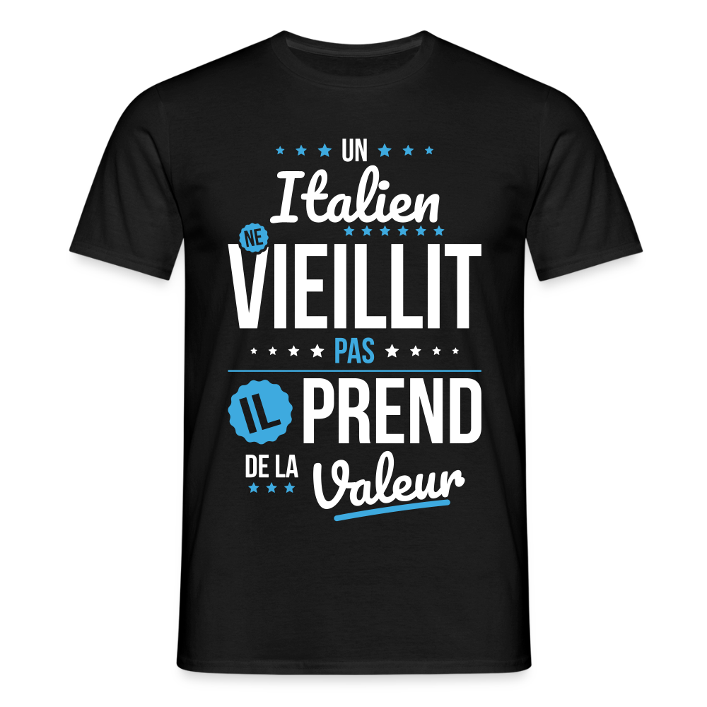 T-shirt Homme - Un Italien ne vieillit pas - noir