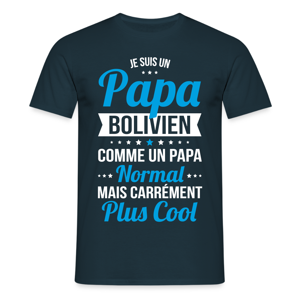 T-shirt Homme - Papa Bolivien Plus Cool - marine