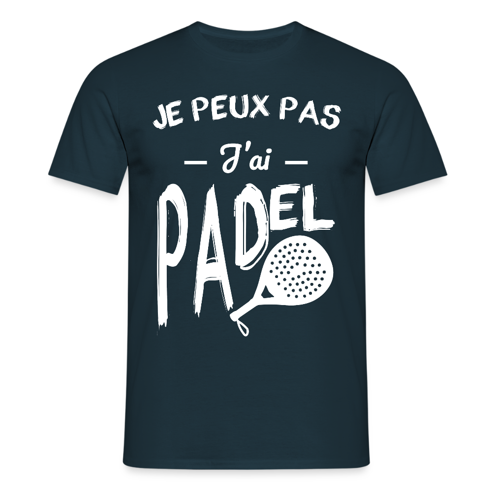 T-shirt padel Homme - Je peux pas j'ai padel - marine