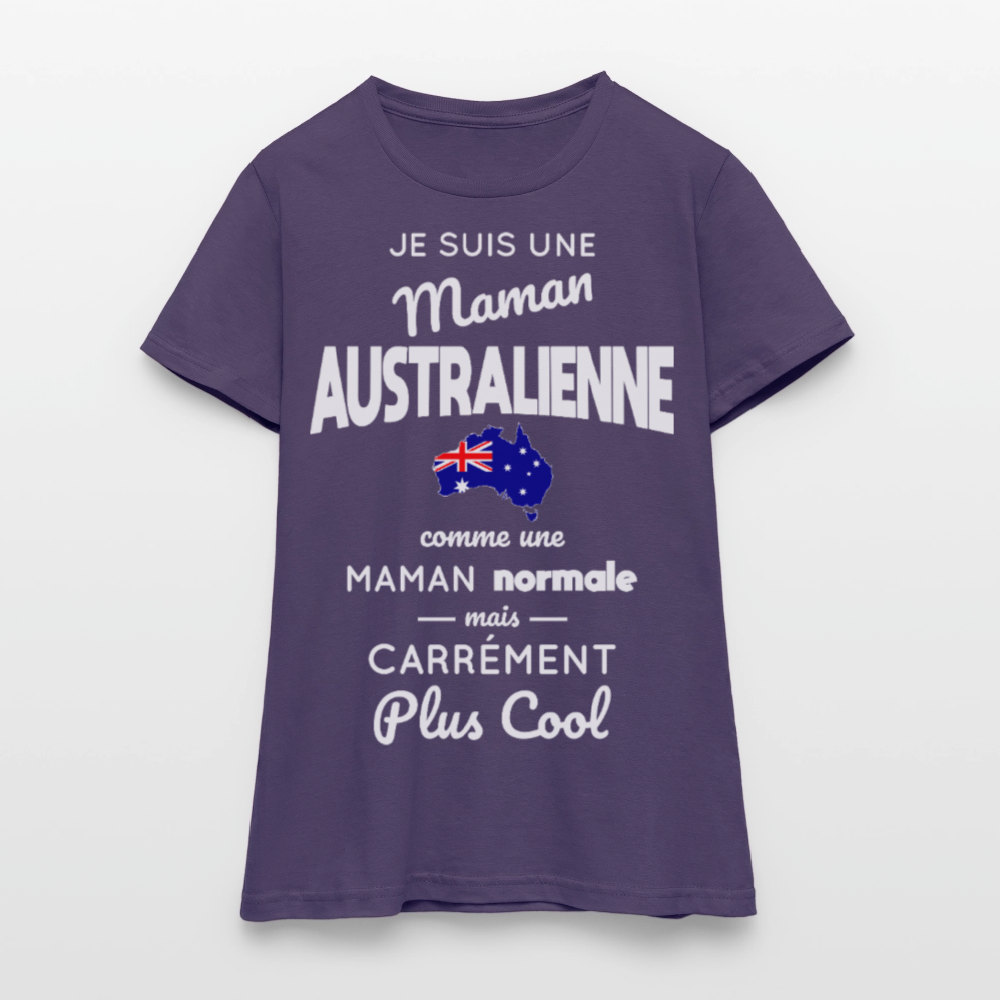T-shirt Femme - Maman Australienne plus cool - violet foncé