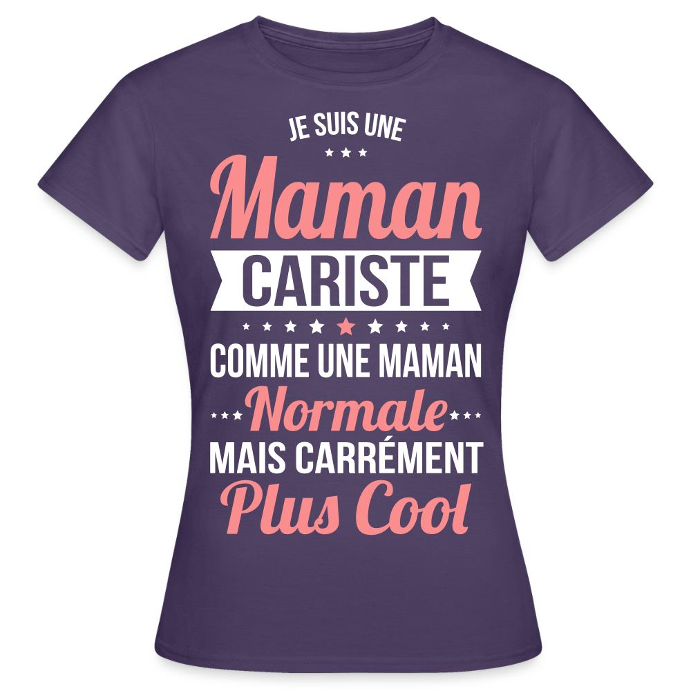 T-shirt Femme - Maman cariste plus cool - violet foncé