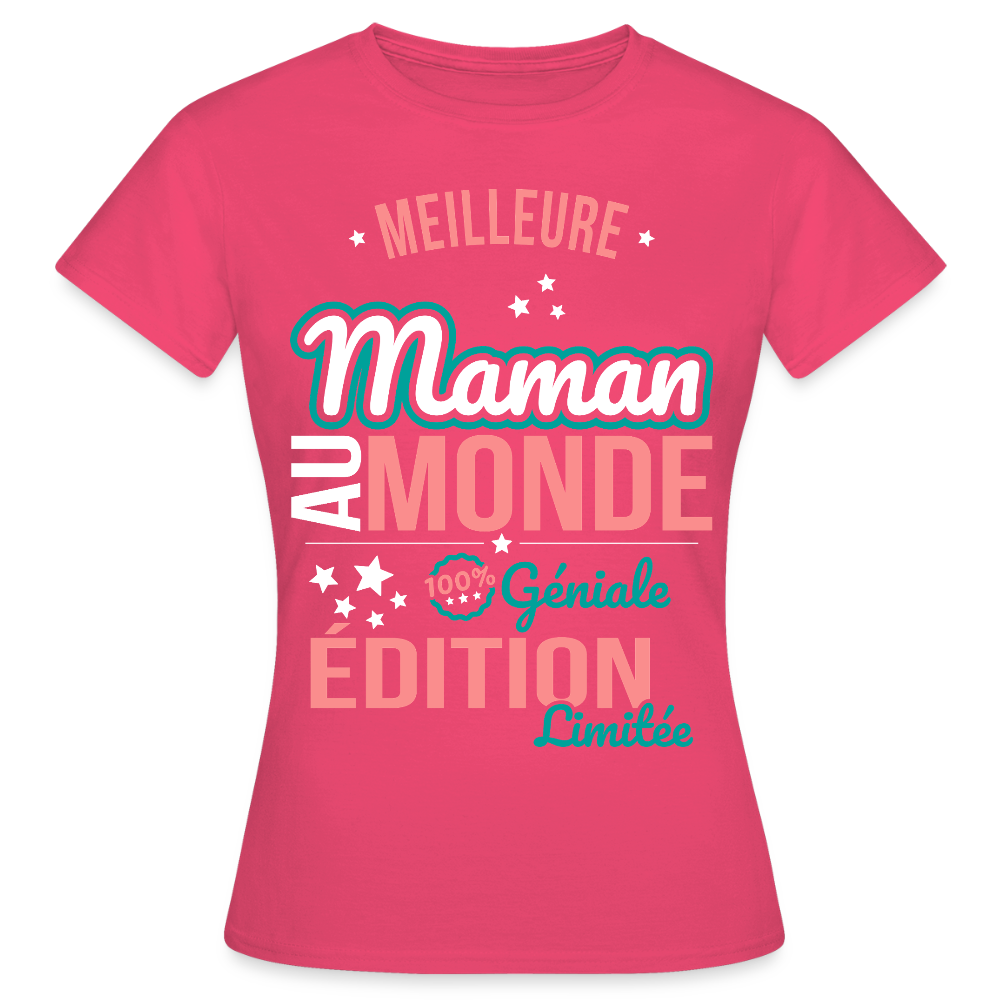 T-shirt Femme - Meilleure Maman au monde - rose azalée