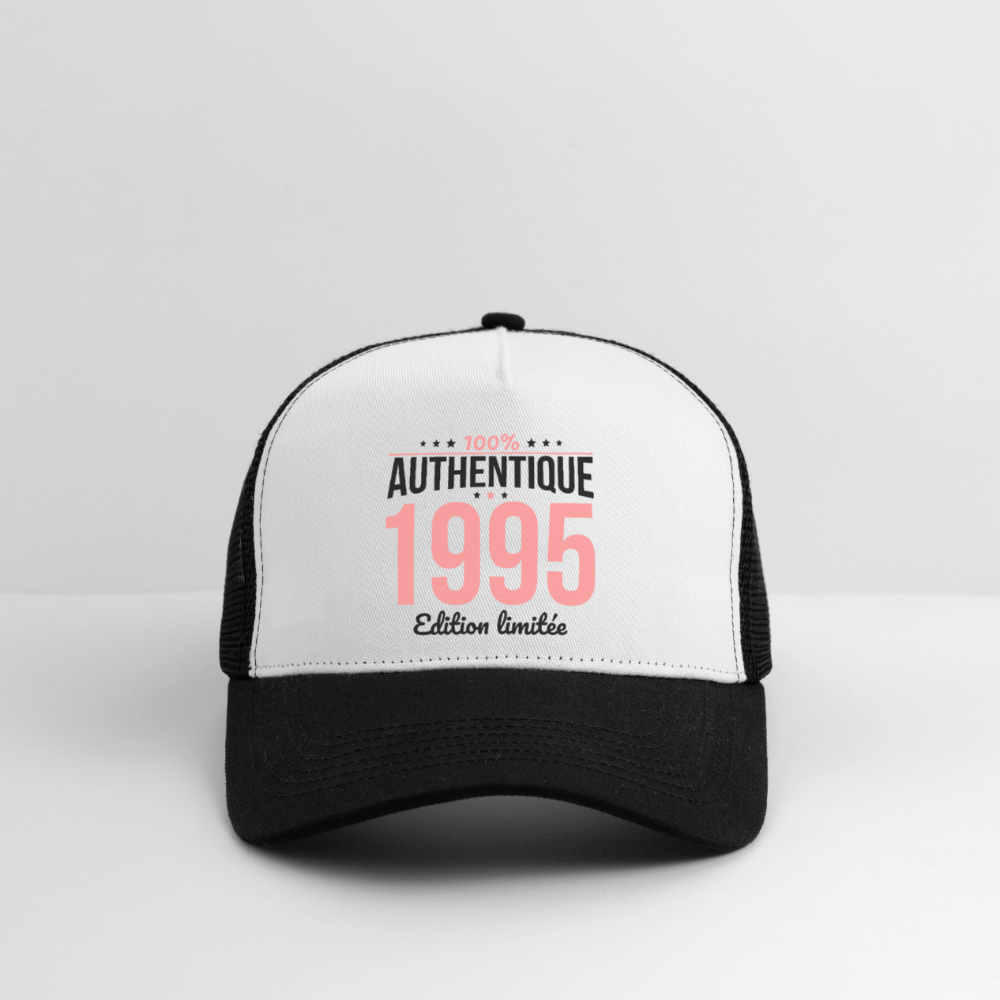 Casquette Trucker - Anniversaire 30 Ans - 100% Authentique 1995 - blanc/noir