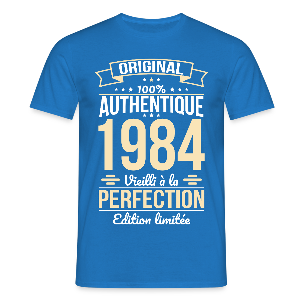 T-shirt Homme - Anniversaire 41 Ans - Original 1984 - bleu royal
